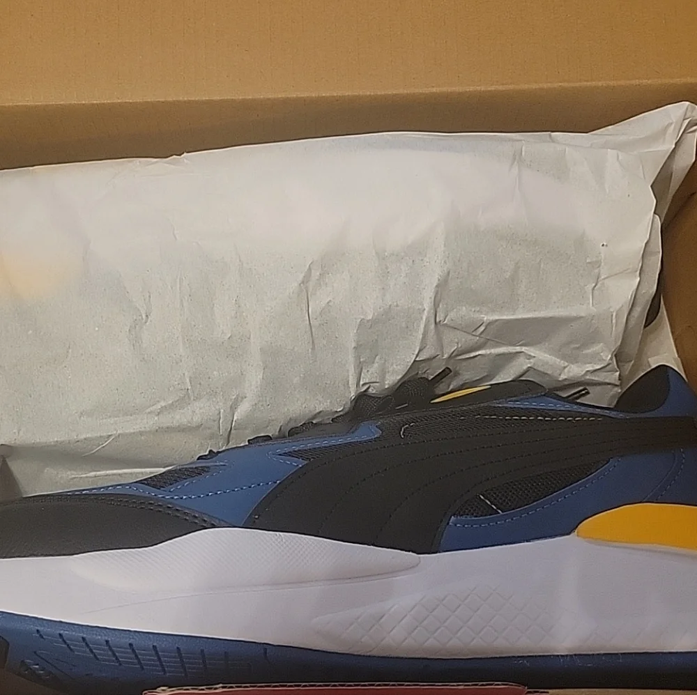 New Puma X-Ray Speed Lace Up Shoes lake blue, black, tangerine Men’s size 12 - Picture 6 of 8